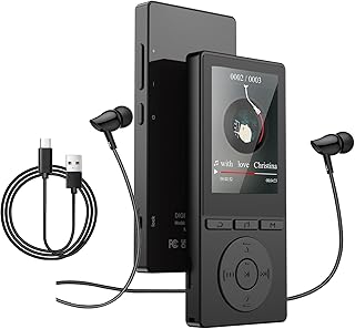 64GB MP3 Player with Bluetooth 5.3, Music Player with HiFi Sound for Sports Runners, 2.4" Screen MP3 Player Built in HD Speaker Voice Recorder FM Radio E-Book, Expanded Up to 128GB, Earphone Included
