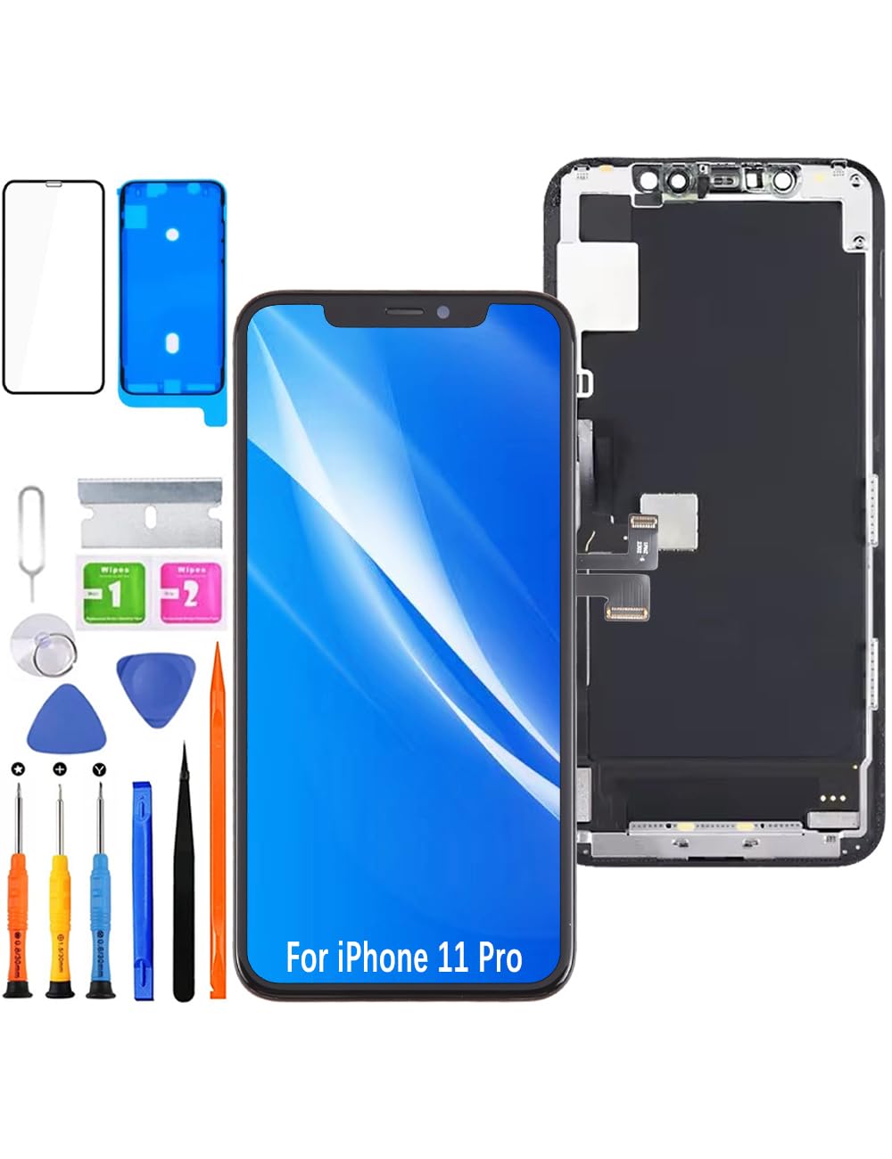 Pantalla para iPhone 11 Pro A2215 A2160 A2217 | con Kit de reparación，pantalla HD，pantalla de reemplazo