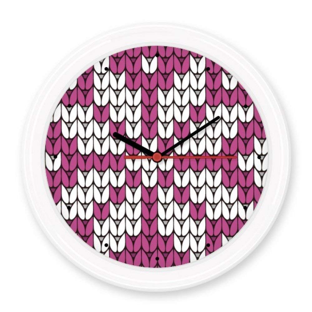 Horloge cadeau originale motif nordique blanc violet pour une pendaison de crémaillère