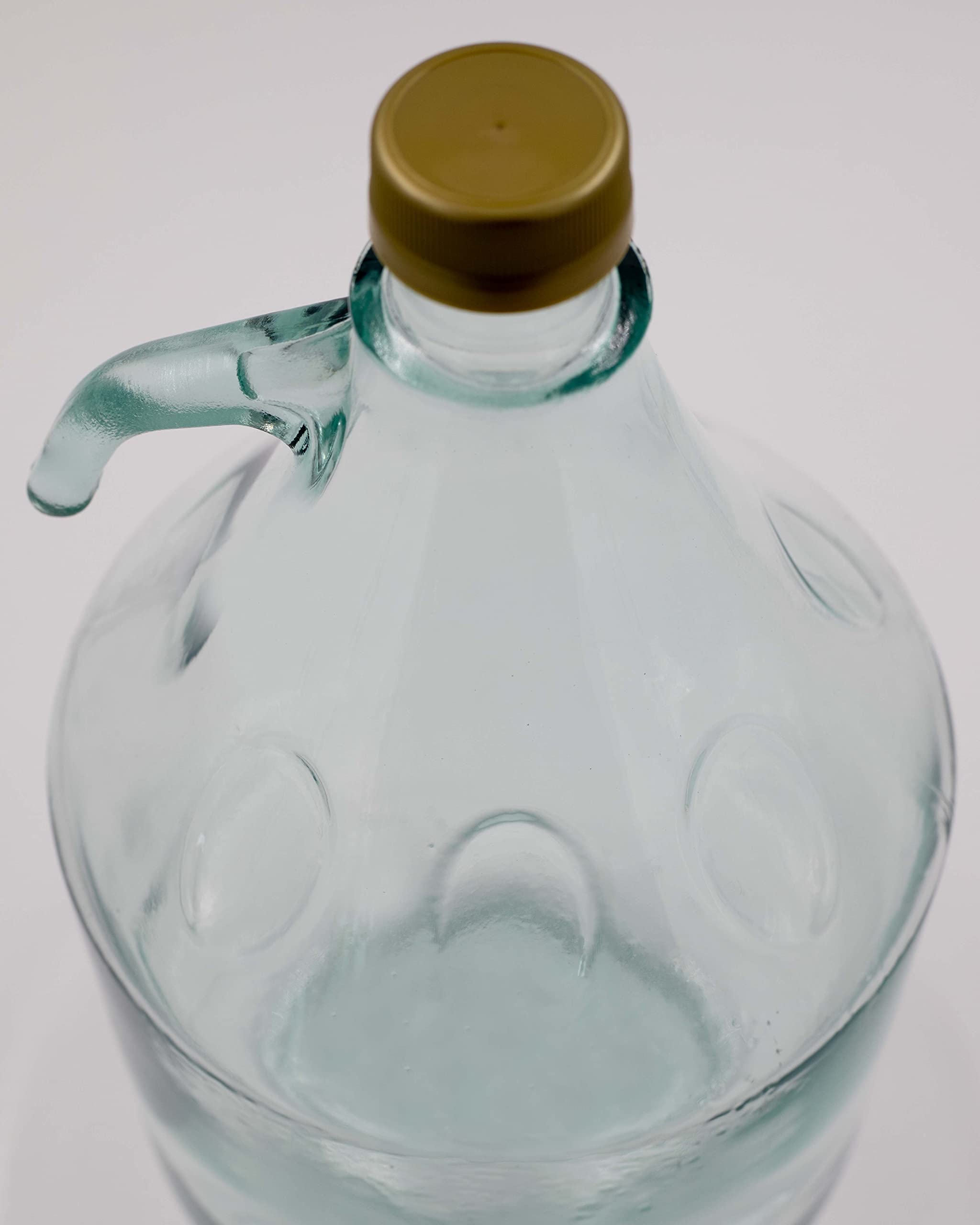 WYSKONT Ballonfles met nauwe hals met beugelsluiting, beschermmand, luchtslot en stop voor het maken van wijn, gisting, drankopslag, van transparant glas, 1 stuk x 5 l
