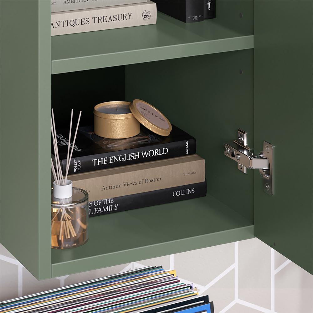 Vicco Universalschrank Wido, Grün, 30.2 x 120 cm mit Einer Tür, geeignet zur Aufbewahrung von Haushaltsutensilien