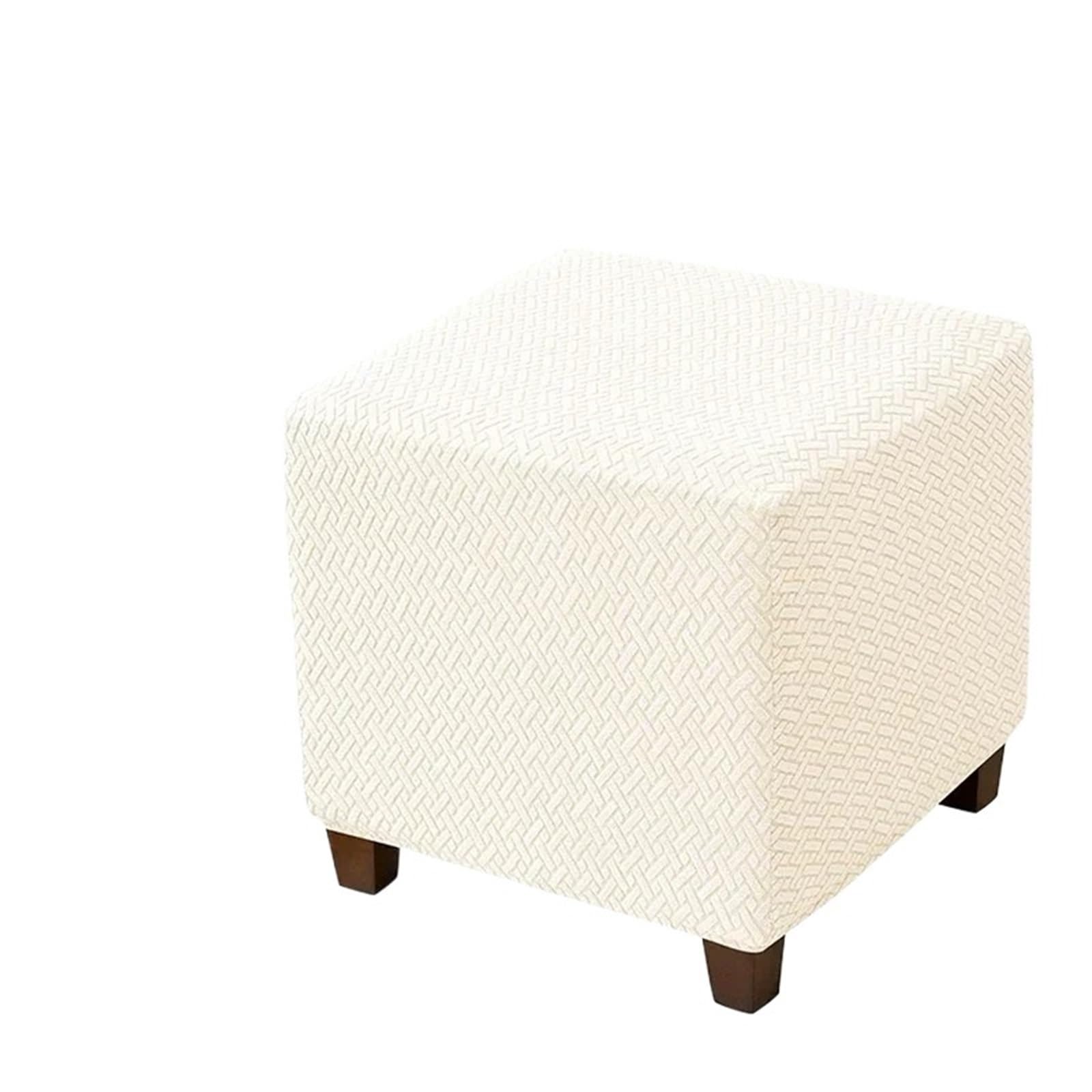 YXINAER Foot Stool Cover Ottoman Stool Cover Stretch Elastic Square Footrest Protector All-inclusive Footstool Slipcovers Living Room(A1)