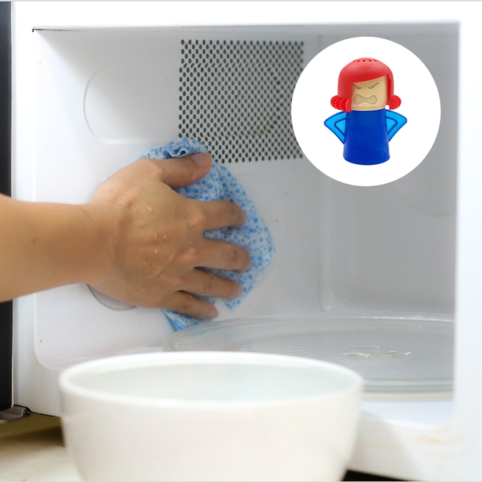 Detergente per microonde Angry Mom | Pulitore a vapore | Cartone animato Cool Fridge Odor Remover per casa, cucina e ufficio