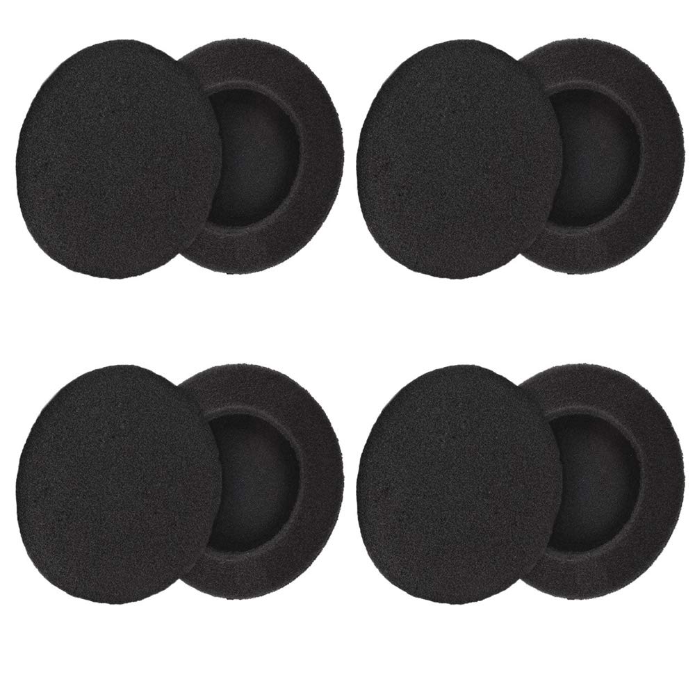 4 Pairs (2.4") Replacement Foam Earpads Ear Cushion Covers Compatible with Logitech H600 H330 H340 and Sony MDR-G45LP MDR-G55LP MDR-G410LP MDR-G101LP MDR-G42LP MDR-G45 SRF-HM33 Headphones (Black)