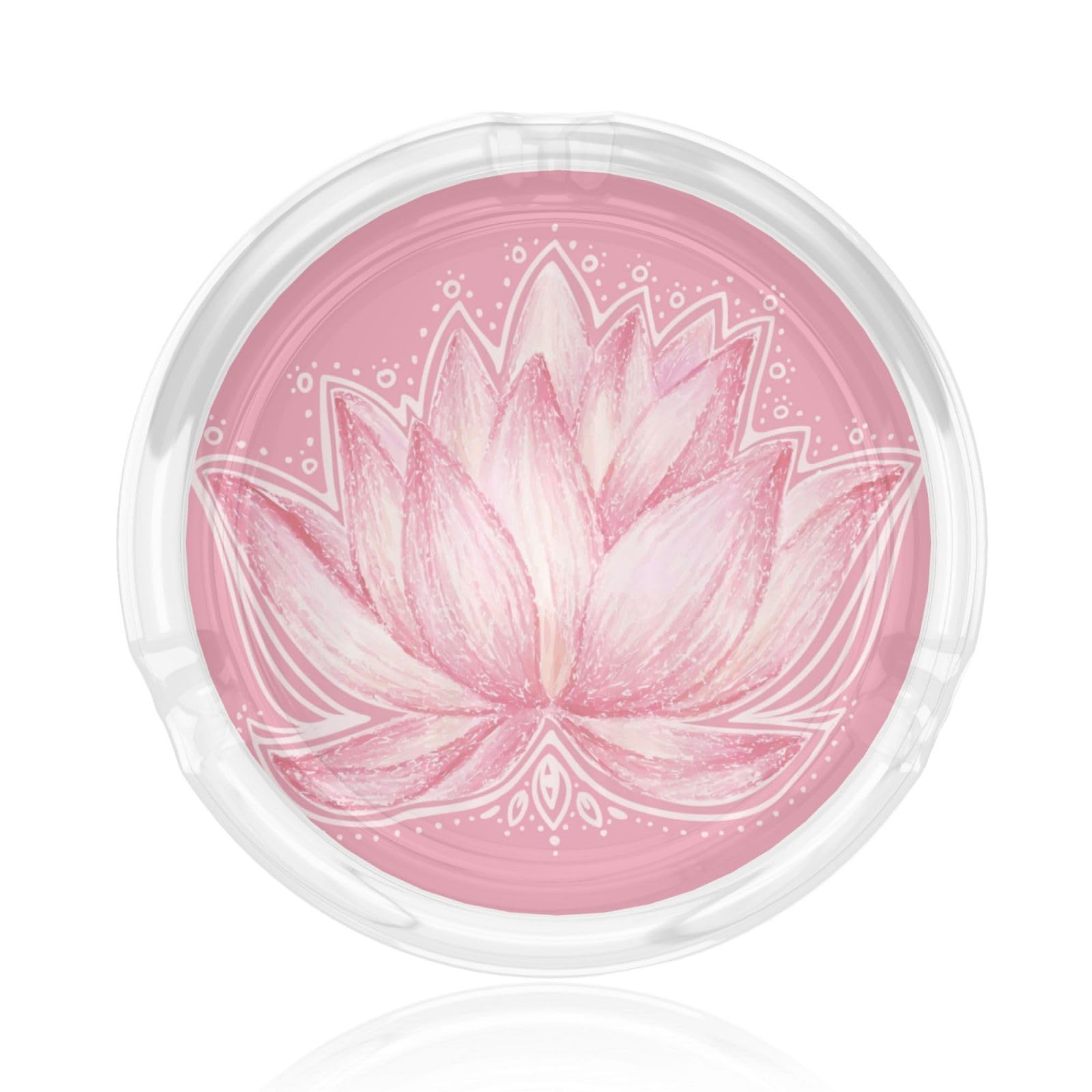 Amazon.co.jp: 灰皿 ガラス灰皿 水の花 ピンクの蓮 ガラス