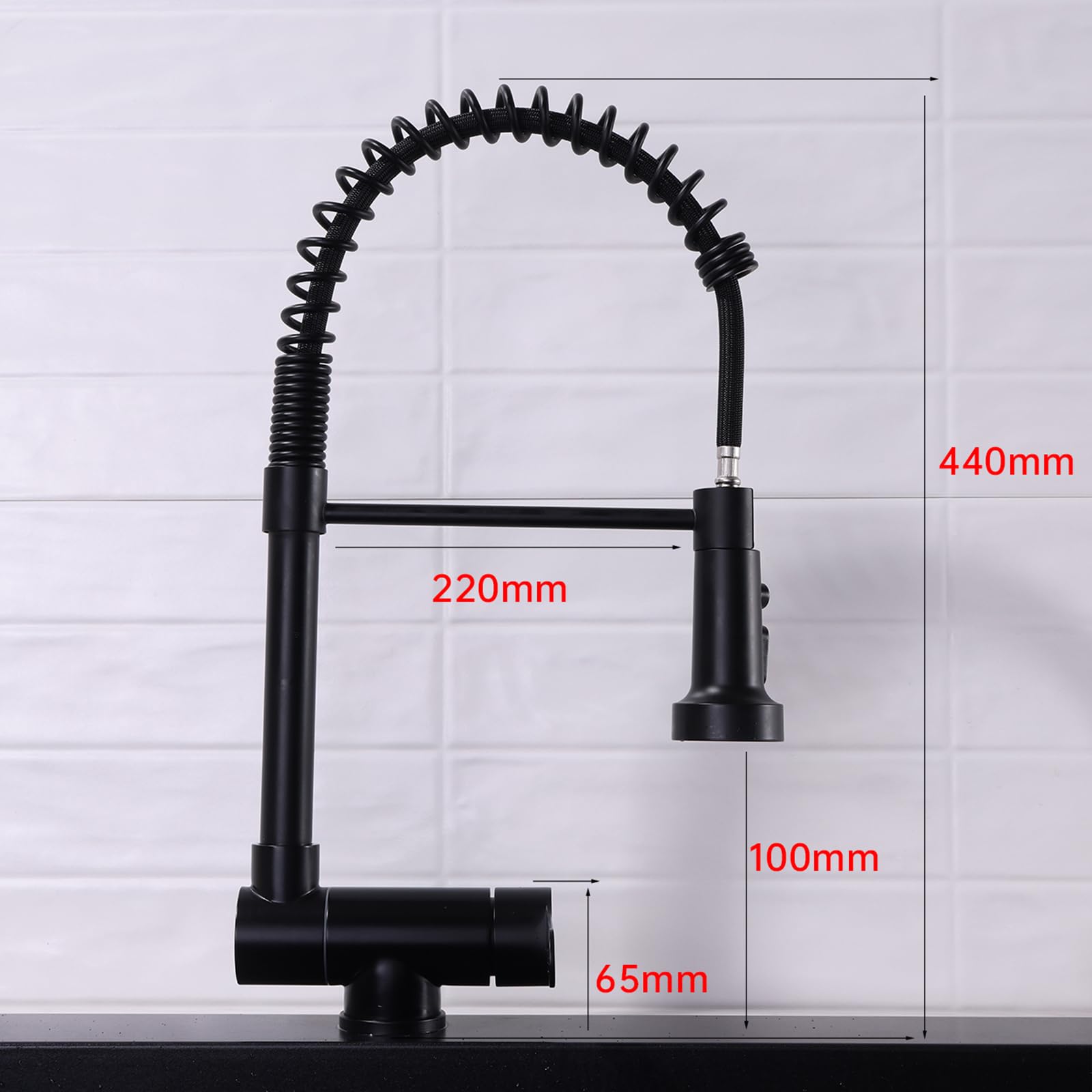 XJTNLB Grifo Fregadero Muelle Grifos Cocina Fregadero Abatibles Cepillado Grifo Extraible Cocina Acero Inoxidable con 3 Modos de Descarga de Agua