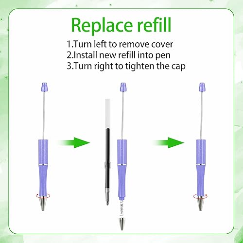 Miniatura 5 de NQEUEPN 100 repuestos para bolígrafos con cuentas, recambios de bolígrafos de 0.039 in, recambios de bolígrafos de cuentas de bolígrafo negro,