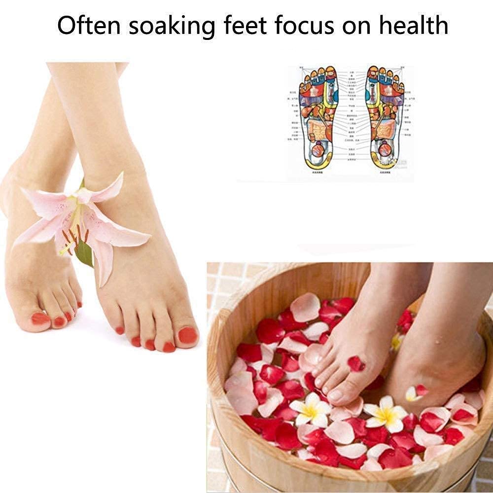Secchio per Pediluvio in Legno Naturale, Bacino per Pedicure Domestico Barile per Pediluvio in Legno Piedi Ammollo Vasca per La Salute Regalo per Assistenza Sanitaria per Mezza età E Anziani,
