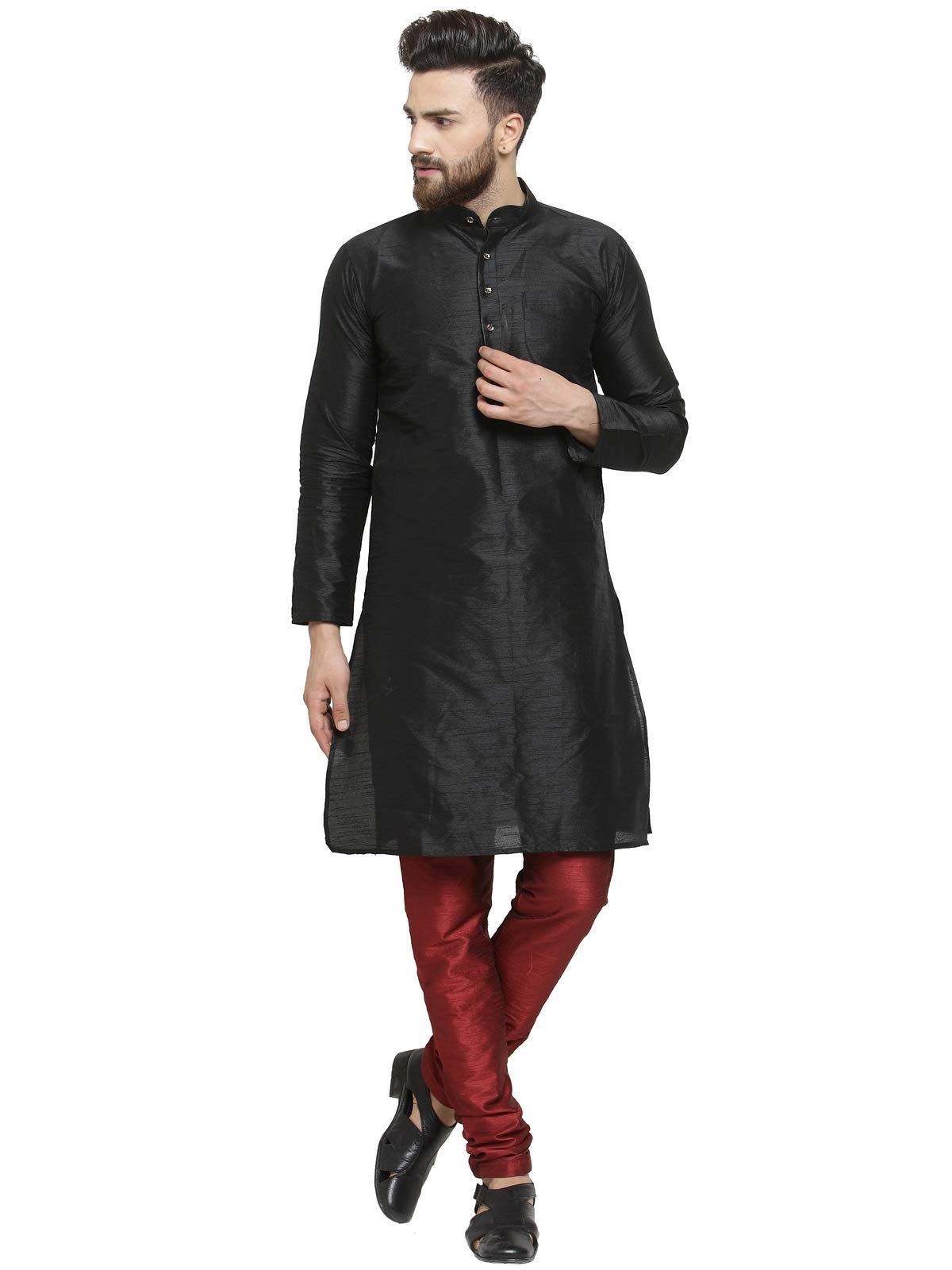 Ben Martin Men's Cotton Solid Kurta & Pant