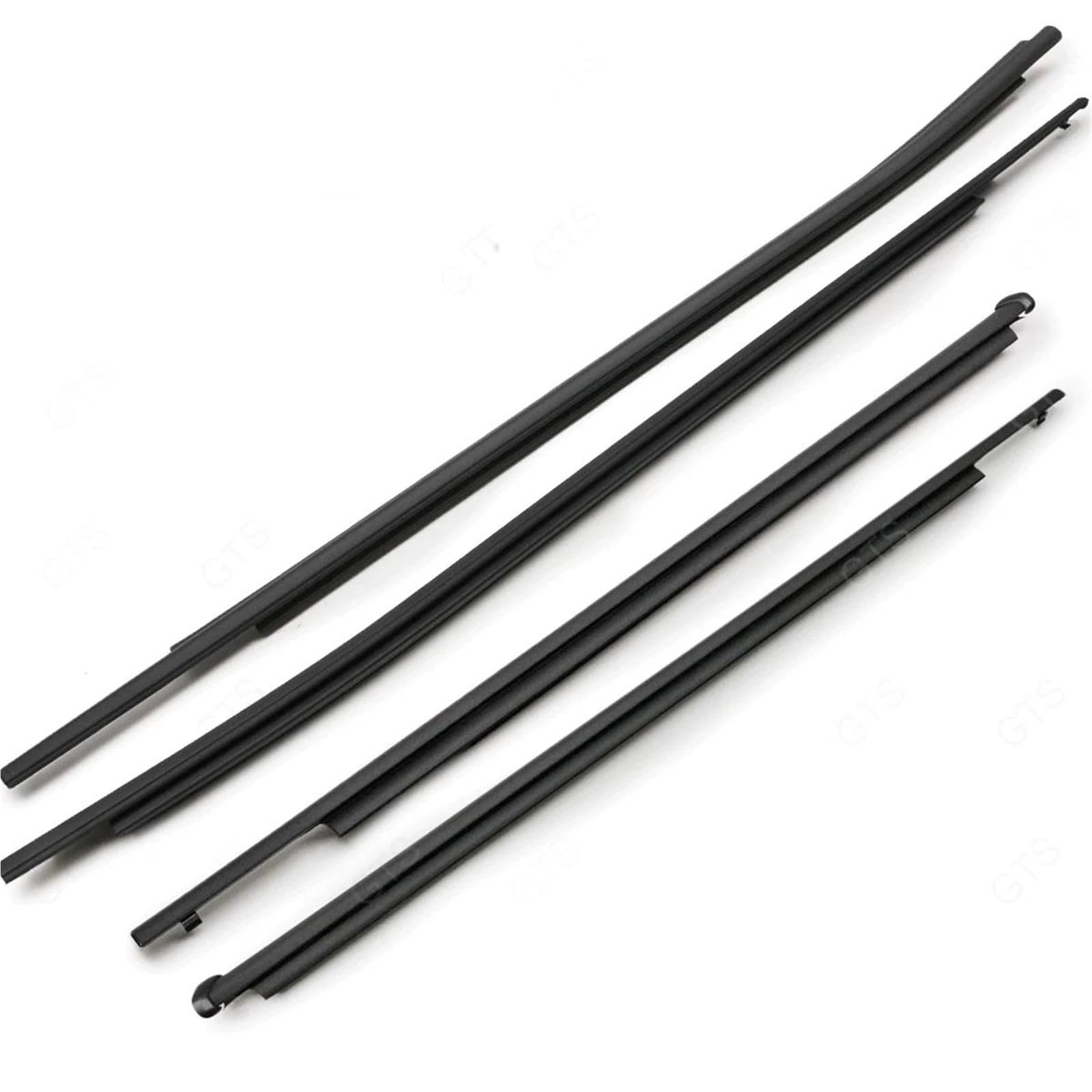 Yeskit Black 4Pcs Car Window Weatherstrip For Toyota For Hilux 2016-2020 Moulding Trim Compartment