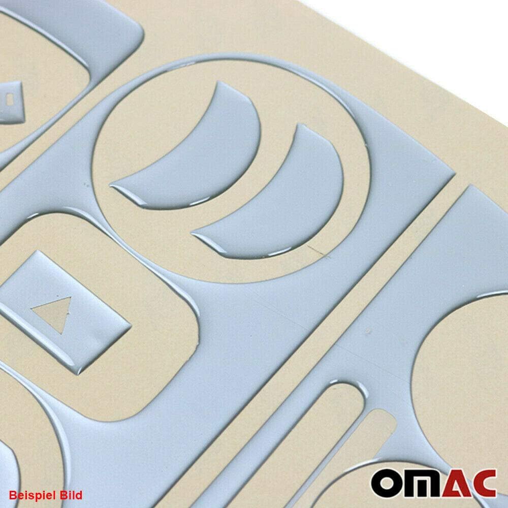 OMAC Aluminium Look Dashboard Console Trim Kit for VW Jetta A5 2006-2010 15 Pcs