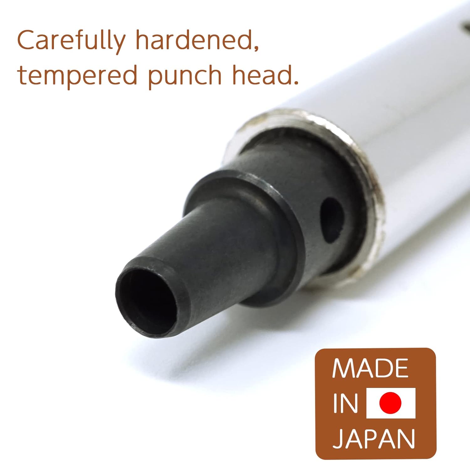 Japan Made Belt Hole Puncher for Leather 14 Sizes of Interchangeable Punch Blade, POLARIS Brand Genuine Japanese Tool