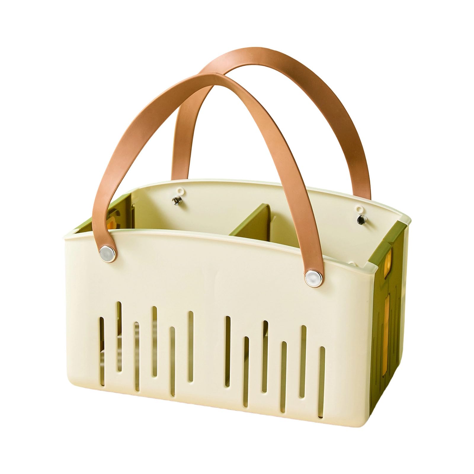 Jazuaiao Modern Stylish Bathroom Storage Basket with Handle Sturdy PP ABS Construction for Shower Kitchen Use Waterproof Bathroom Organizers