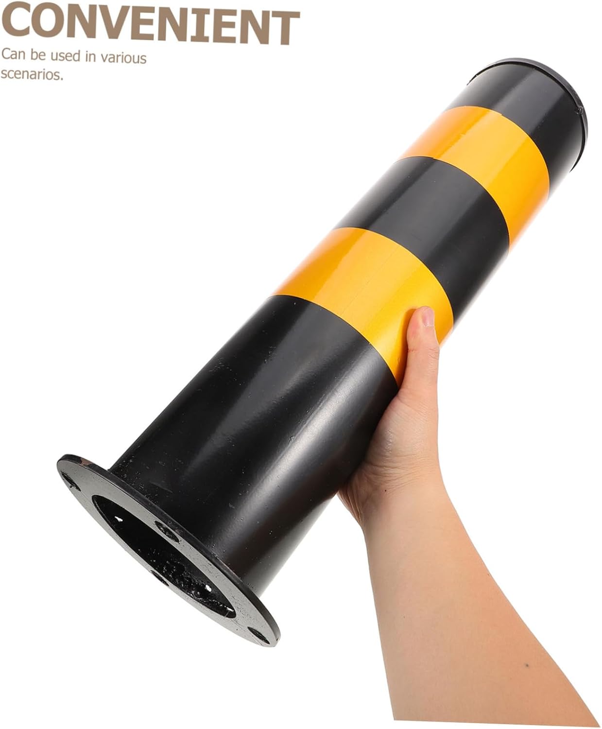 Thickened Steel Post Safety Railing Warning Column Parking Stopper for Garage Construction Cone Easy Install