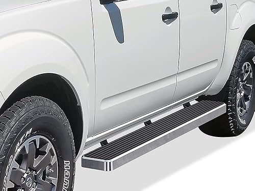 Miniatura 1 de iBoard Barras laterales para Nissan Frontier Crew Pickup de 4 puertas, 6 pulgadas, Negro