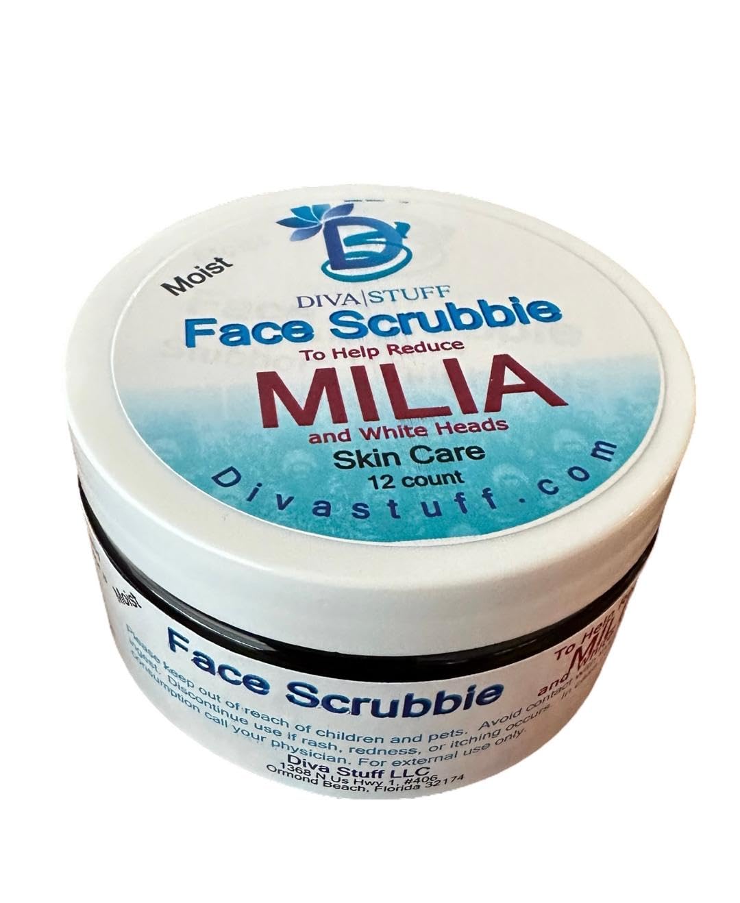 Diva StuffOriginal Facial Scrubbies For Stubborn White Bumps, 12 Piece