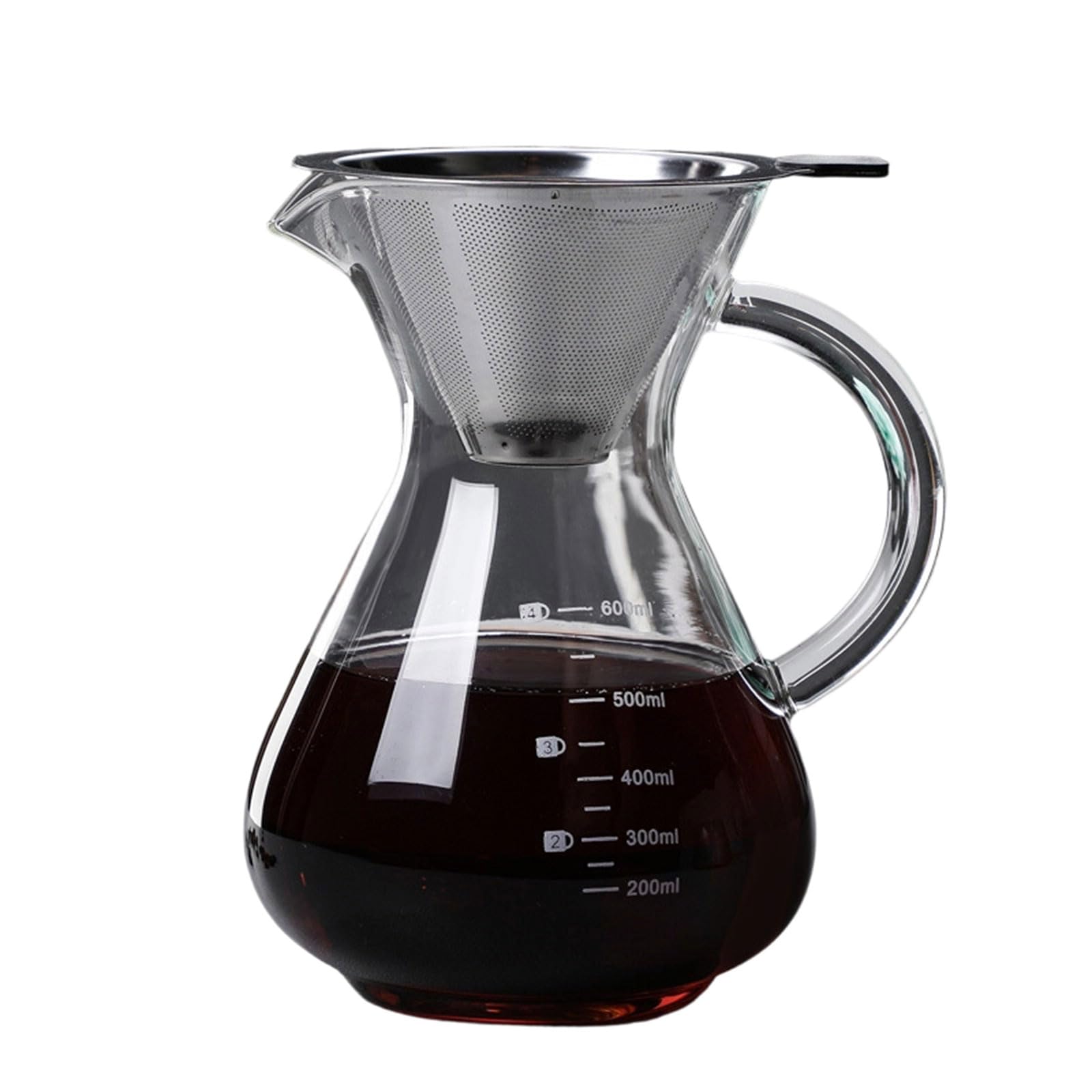 APGLSXY Premium Heat Coffee Server with Steel Strainer Set for Rich Brews Flavor Coffee Dripper