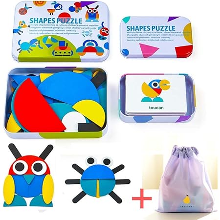 Wooden shape puzzle montessori Clearance