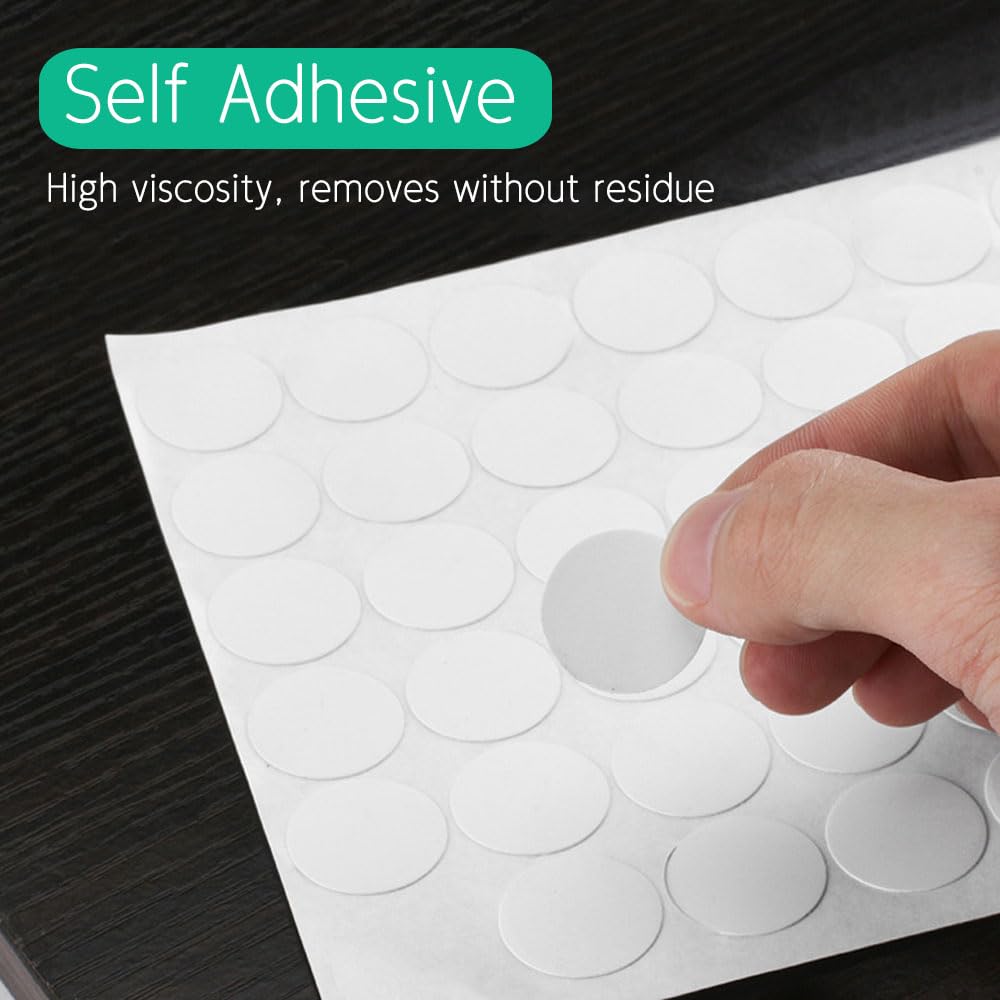 Adesivi Copri Fori Viti - 560 Pezzi Bianchi Per Mobili (12mm, 15mm, 21mm)