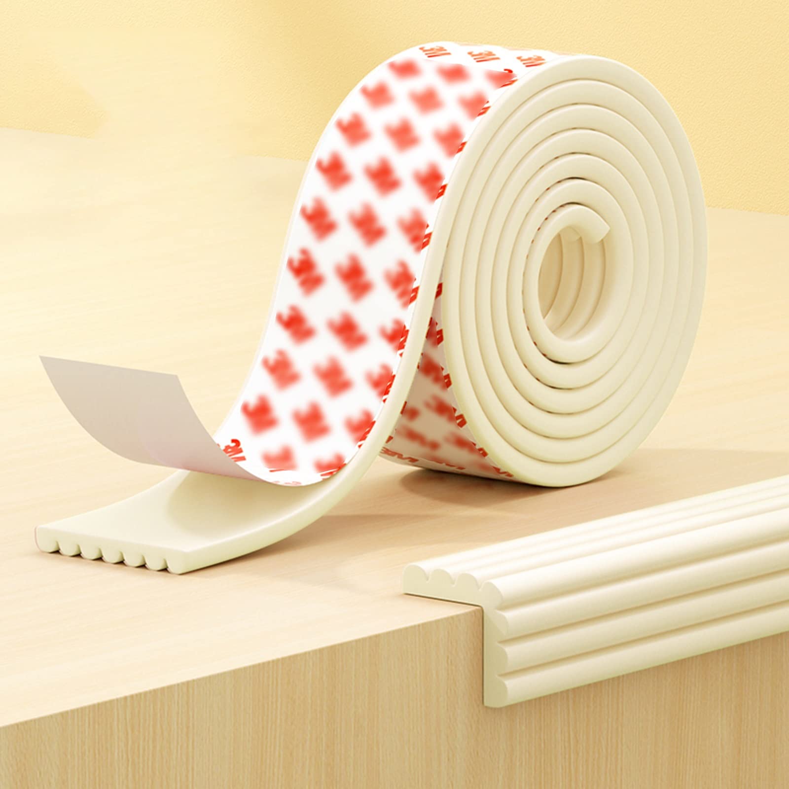 Paraspigoli Protezioni Angolari Per Bordi Di Sicurezza, Set Di Protezioni Per I Bordi Dei Mobili In Schiuma 2/4/10/20M, Paracolpi A Prova Di Bambino Per Bambini Con Adesivo ( Color : Beige , Size : 20