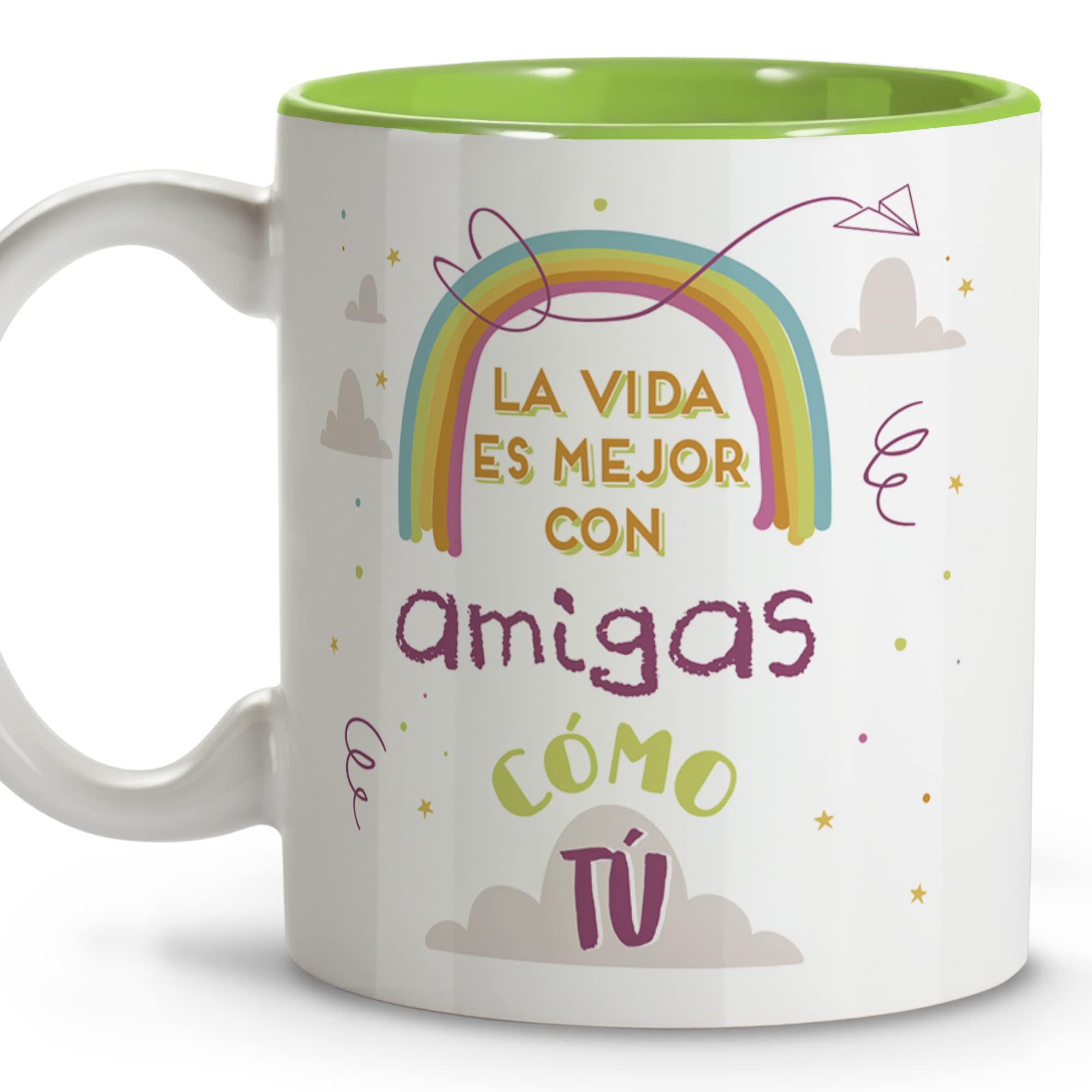 LolaPix Amiga, Best Friend Mug, Original Breakfast Mugs, Ceramic Mug, 330 ml, Gifts with Phrases, Invisible Friend - Image 2