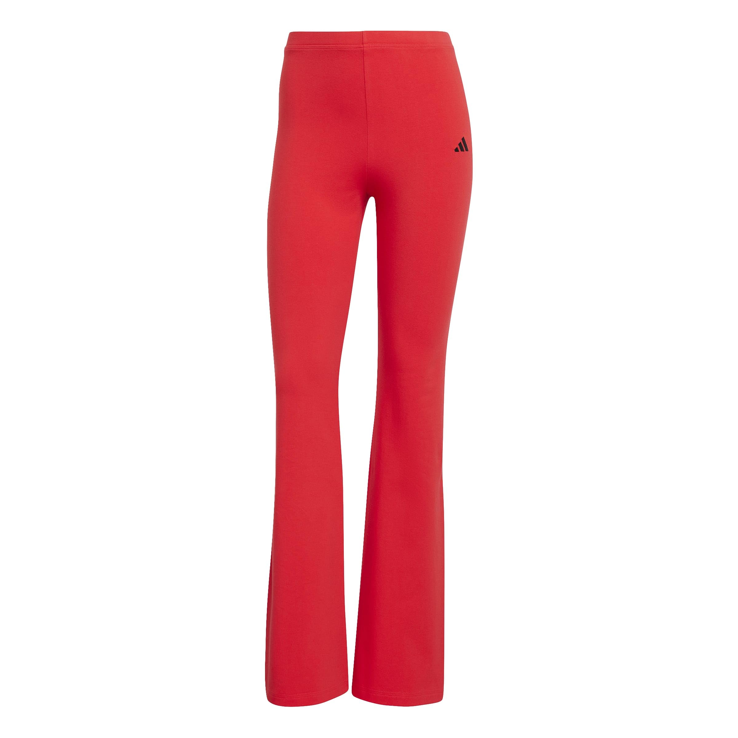 Adidas Women Essentials Small Logo Fla Leggings Red
