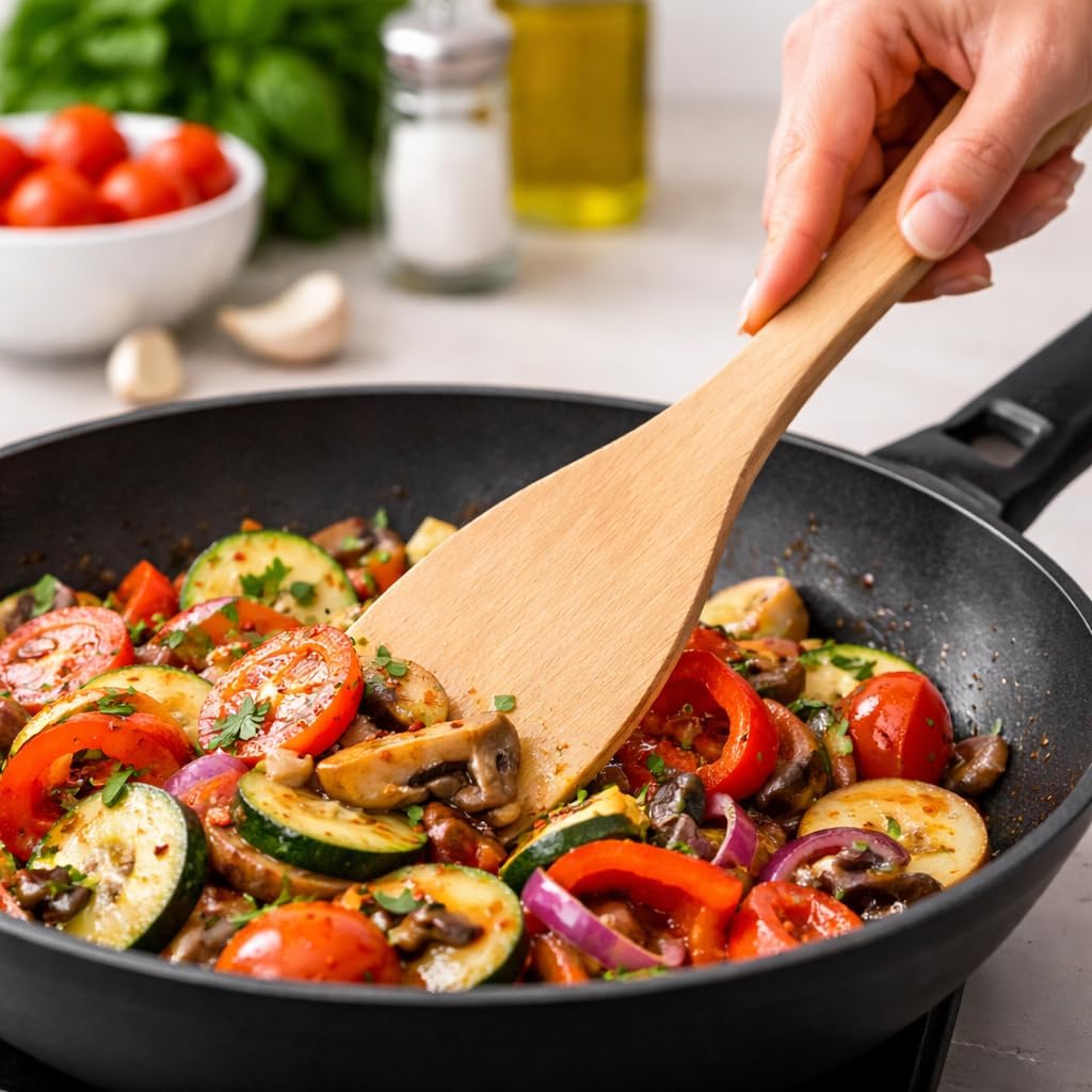 teemando® 2 x spatulas, 30 cm, a natural product made of beech wood, little, 10202