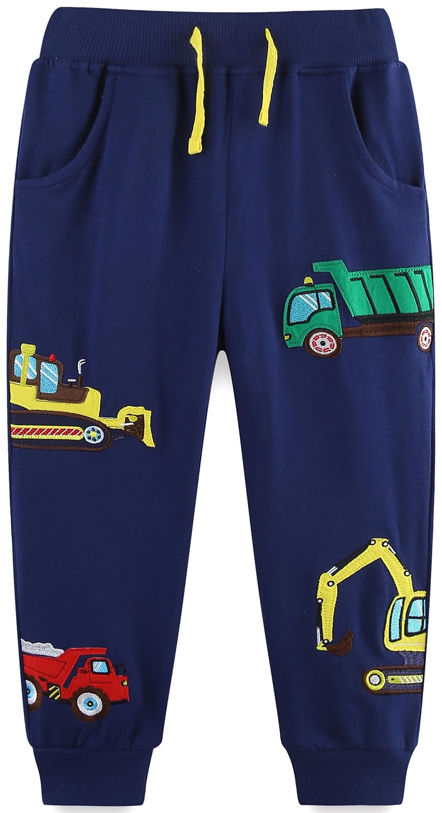 TEDDBoys Trousers Cotton Dinosaur Pattern Sweatpants School Jogging Tracksuit Harem Pants with Pockets for Kids Age 1-7 Years
