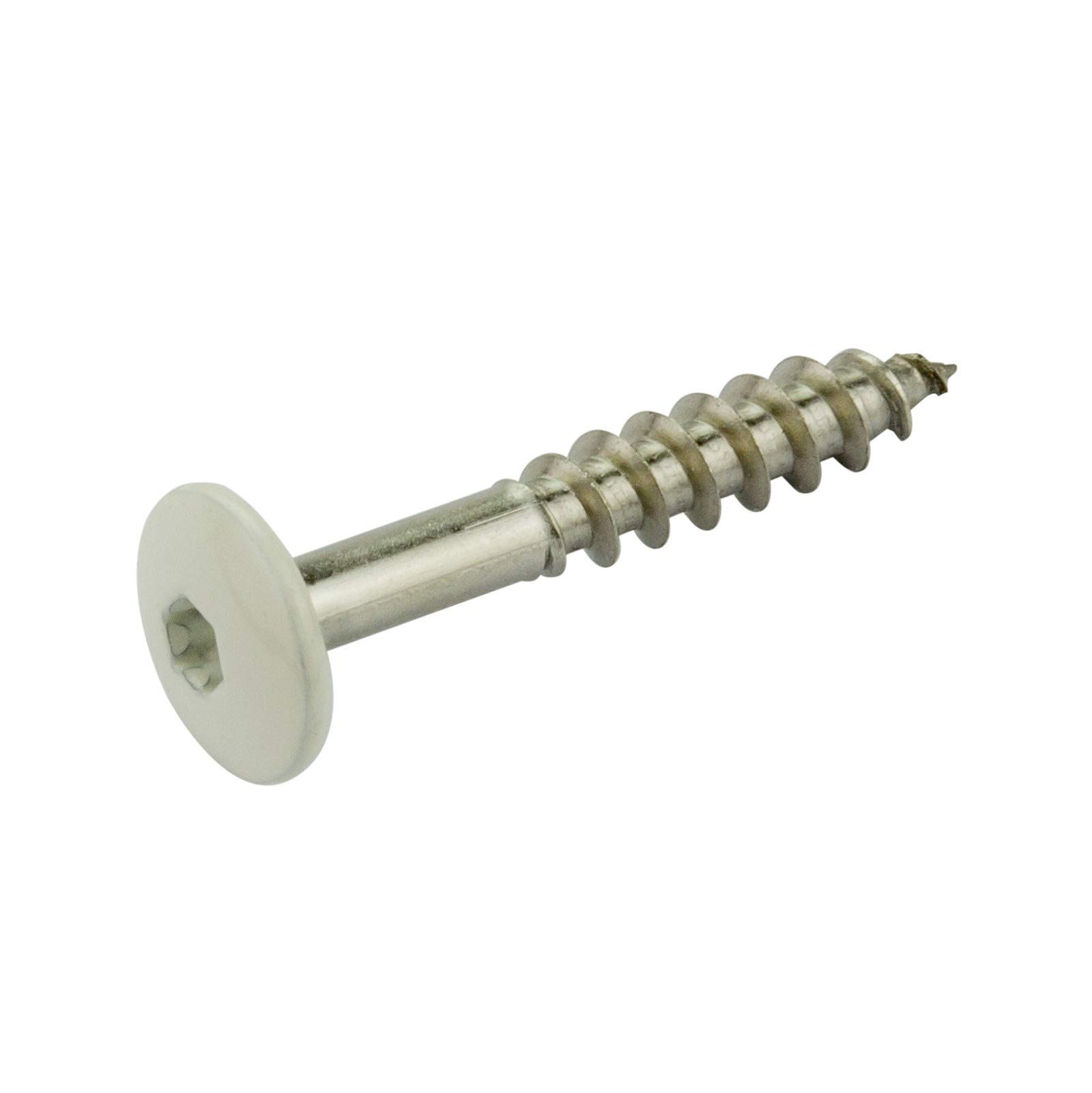 Fassadenschrauben 5,5x35 mm - Reinweiß - RAL 9010-100 Stück