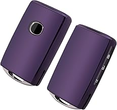 LFOTPP Mazda3 CX-30 CX-5 CX-8 Key Case, CX30 CX5 CX8 TPU Silicone Car Key, Key Case Protective Cover Accessories (Purple Black)