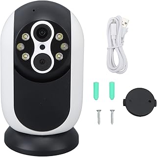 Home Security Camera, 15X Zooming Dual Lens Indoor WiFi Camera with 1280 X 720P HD Video, Night Vision, Motion Detection with Siren, Two Way Audio, Smart Security Camera for Baby