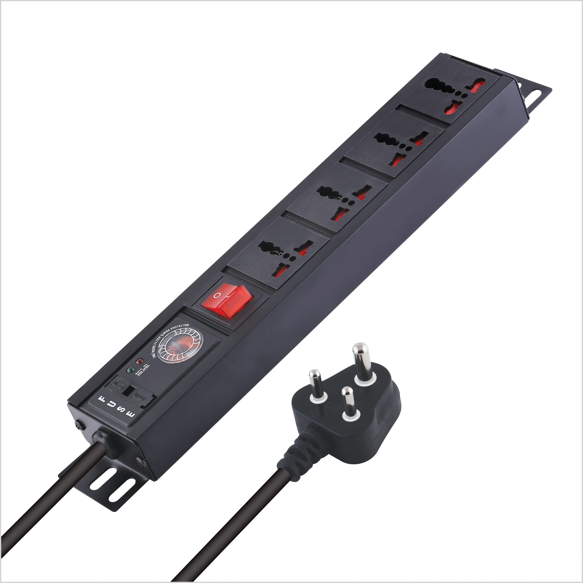 MX Extension Board 4‑Outlet Surge Protector – 3×5 A + 1×15 A Sockets, 10 m ISI‑Marked Cord, Child Safety Shutter-image-33