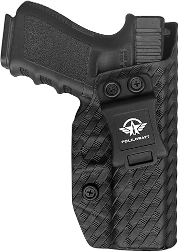 Miniatura 10 de Funda G19, funda IWB Kydex compatible con Glock 19 19X 25 44 45 (Gen 1-5) y pistola Glock 23 32 (Gen 3-4) - Transporte oculto en la cintura interior