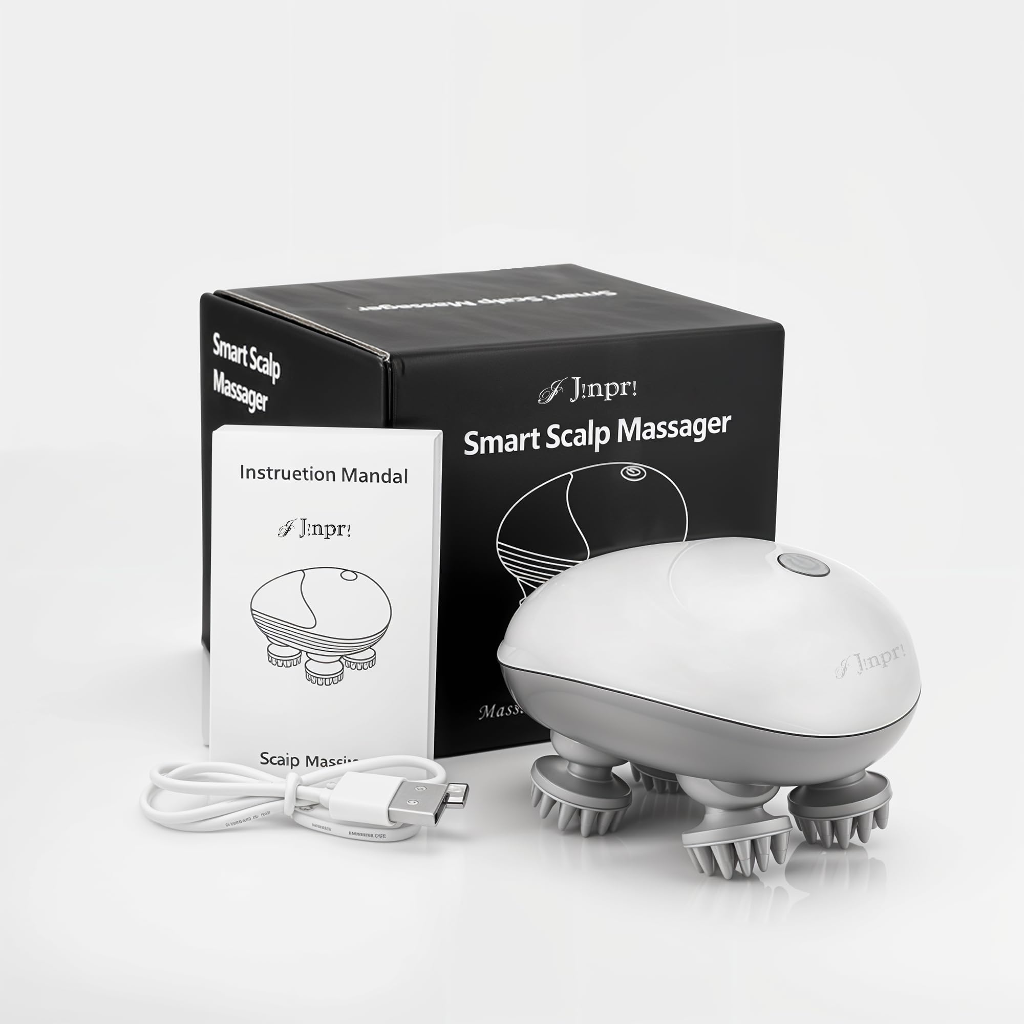 Jinpri Electric Head & Scalp Massager | Handheld Rechargeable Massager with 3 Speed Settings | Portable Stress Relief Device (Manual) (B0D3QRR1R9) Amazon Price History, Amazon Price Tracker
