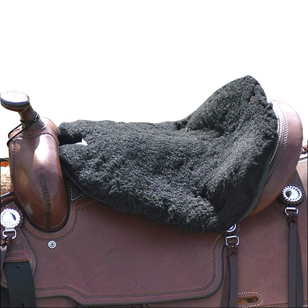 Western Saddle Large Fleece Tush Cushion, Black