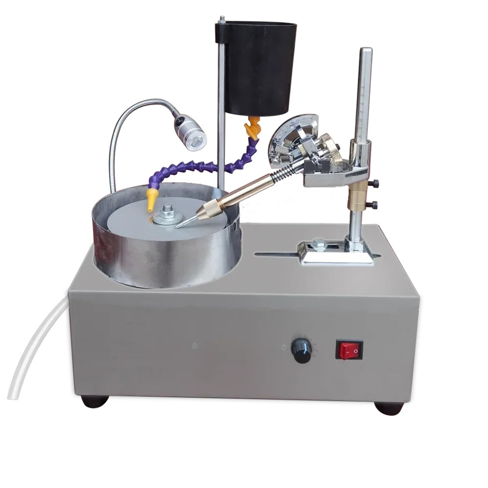 CUDTAPI Small Polishing Machine Jewelry Jade Agate Jade Carving Grinding Machine s Flat Grinding Facet Seal Grinding Machine(No digital)