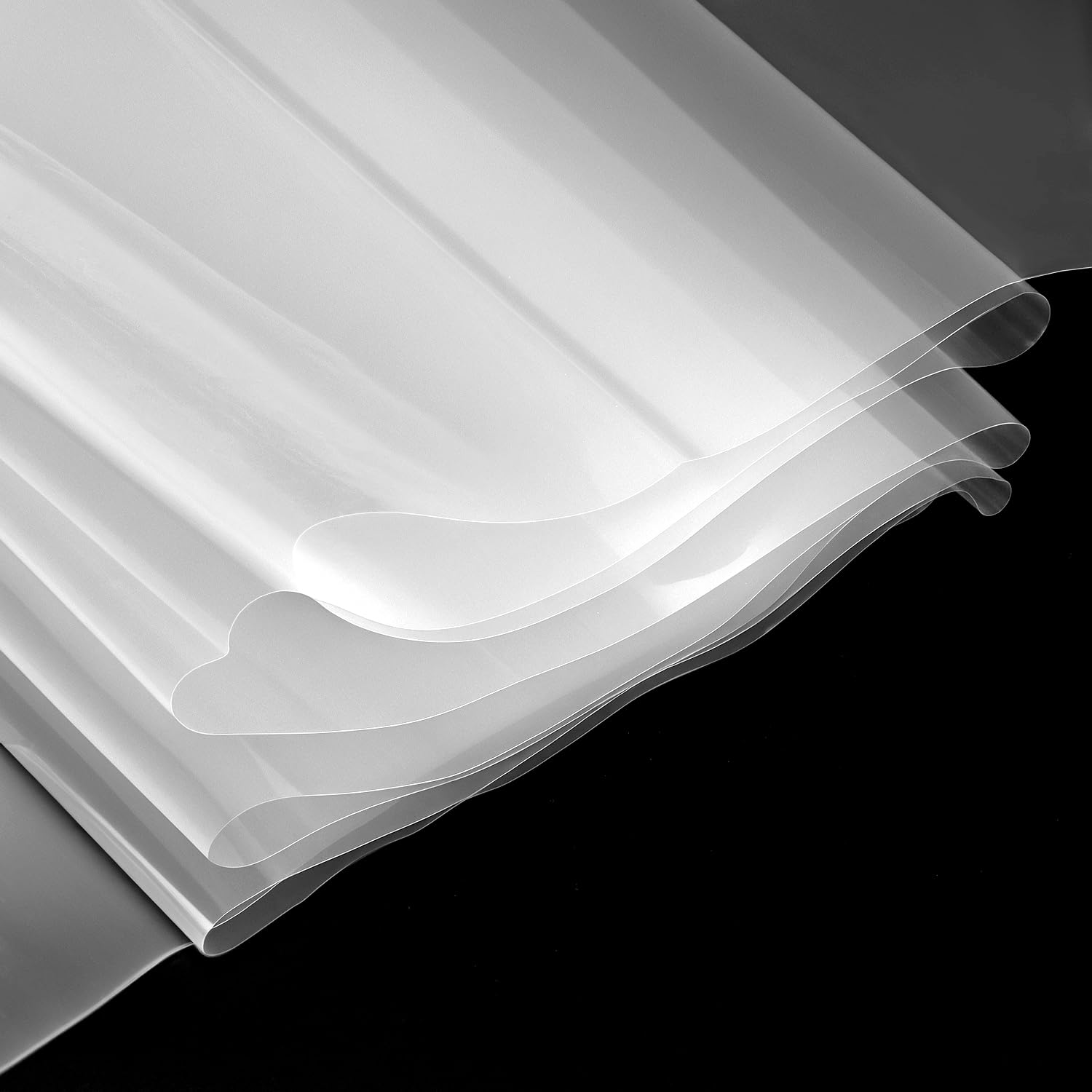 QWORK® 3 x 4M Thickened Clear Plastic Sheeting, Waterproof Polythene Sheeting, for Gardening Insulation & Building Protection