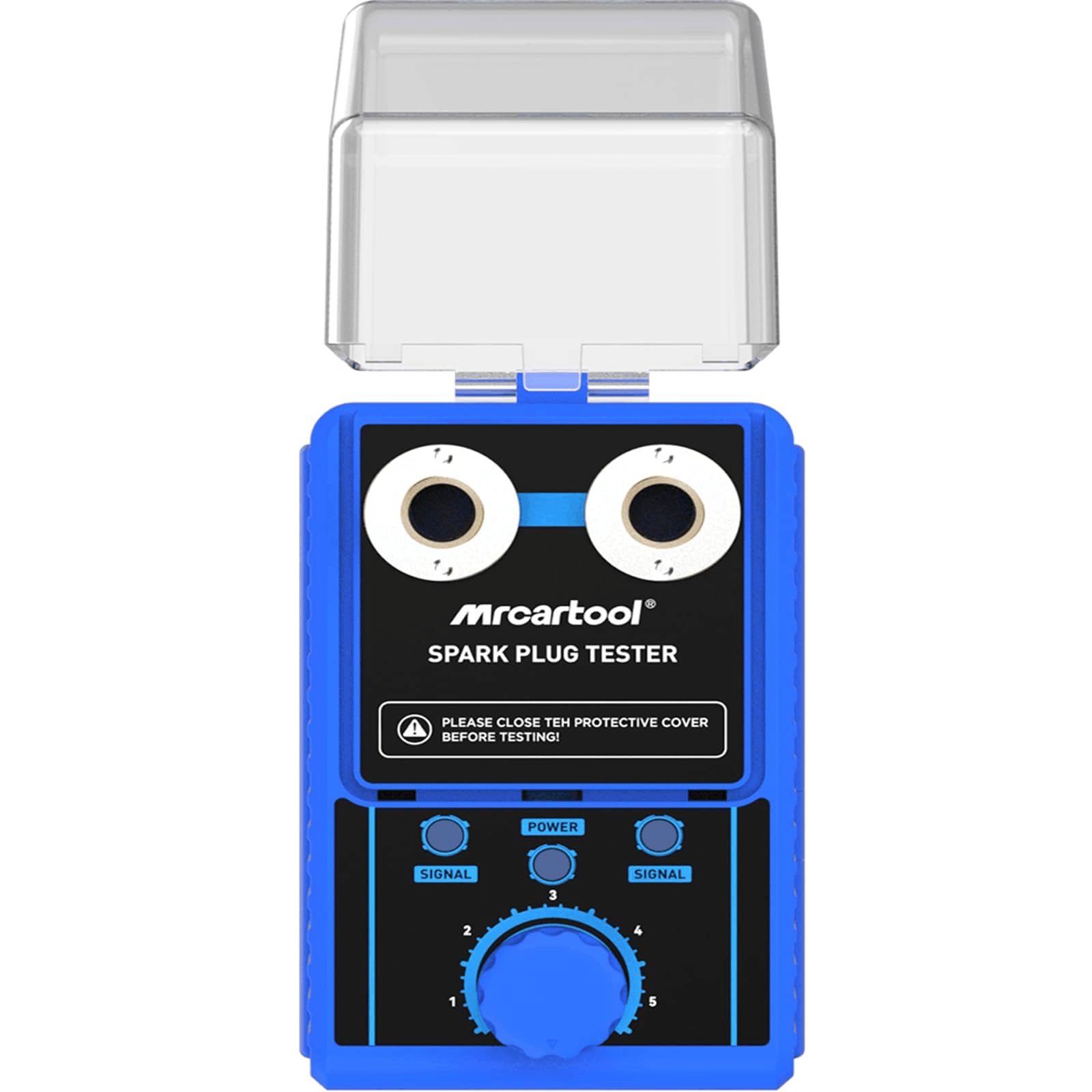 BELEY Tester per candele da auto, tester per candele, 220 V, regolabile, a due fori, per auto con custodia protettiva (H80)