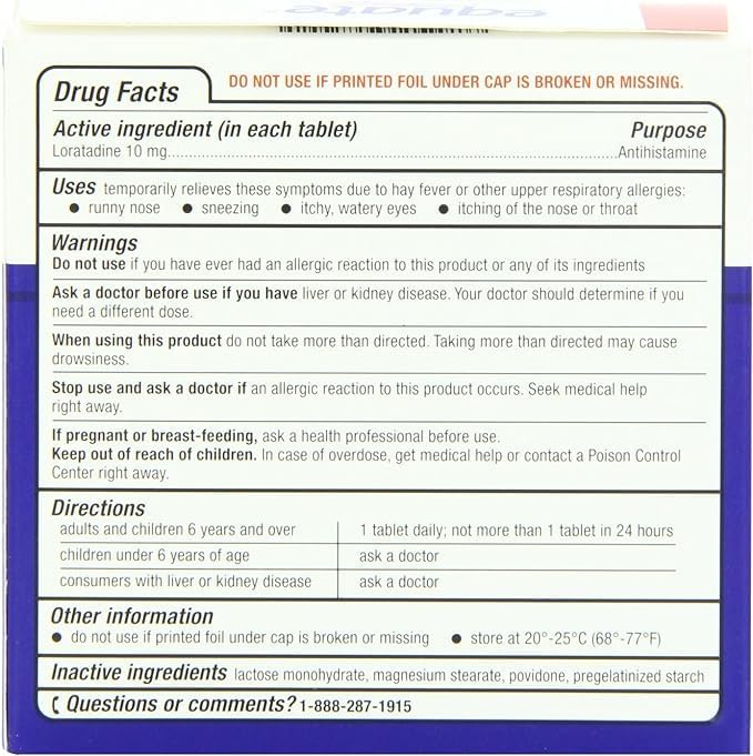 Equate - Allergy Relief, Loratadine 10 mg, 300 Tablets