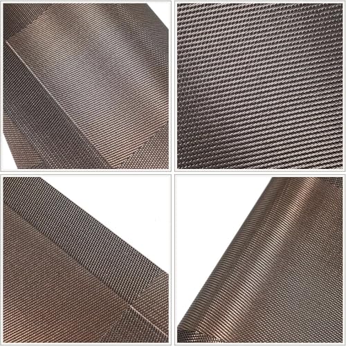 Image of GDNK Washable PVC Heat Resistant Colorful Place Mats for Kitchen Dining Table Mates Washable Heat-Resistant for Dining Table (4 Pack) (Brown)