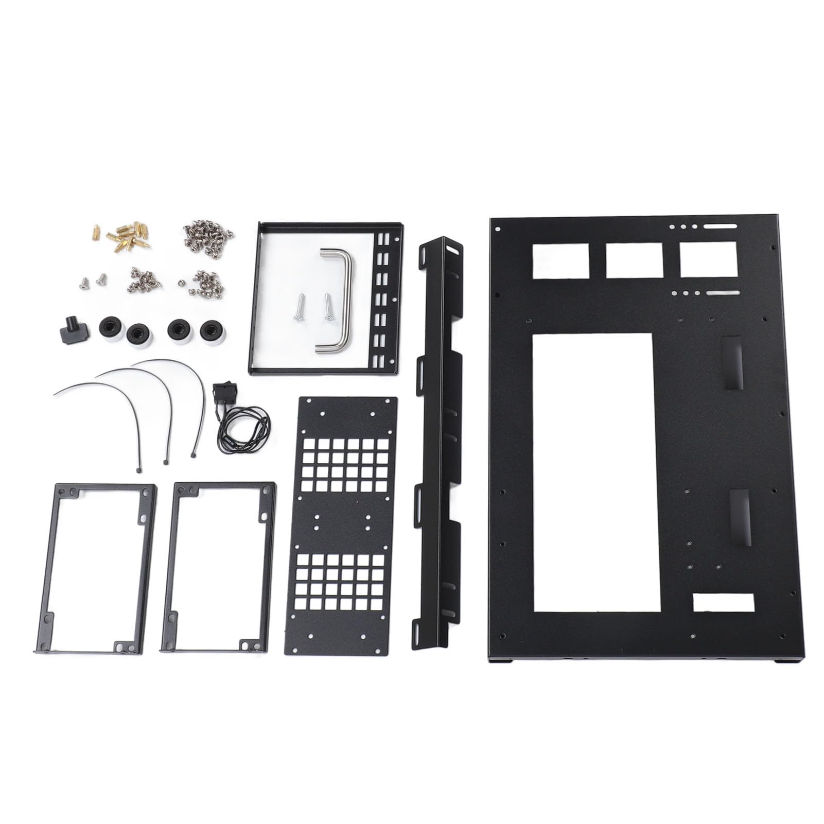 DIY Obudowa Płyty Głównej Komputera Stojak Mocna Płyta Stalowa Chłodząca ATX M ATX ITX Obudowa Komputera do Gier Otwarta Ramka