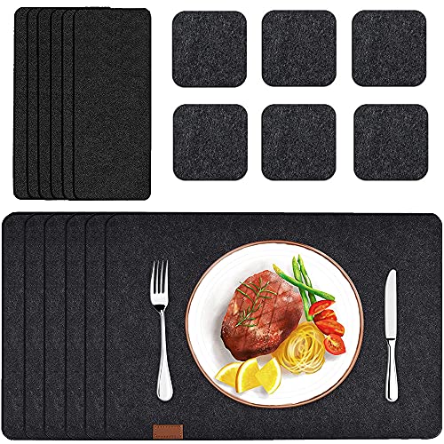 Platzset aus Filz,anthrazitfarbene platzsets aus Filz Tischset Cover