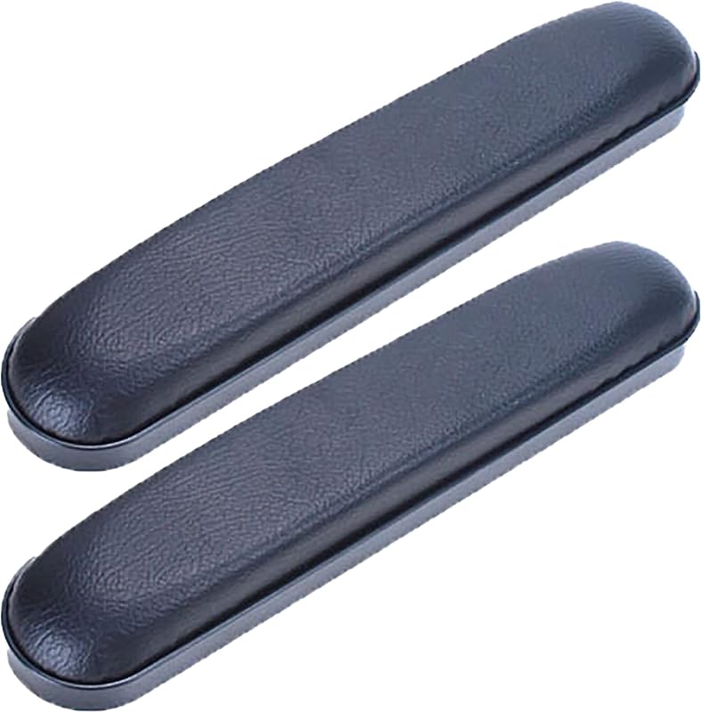 1 Pair Universal Wheelchair Armrest PU Leather Sponge Padded Arm Pads Replacement with Screws Office Chair Elbow Pillow Cover Cushion Pad (10.63 inch)