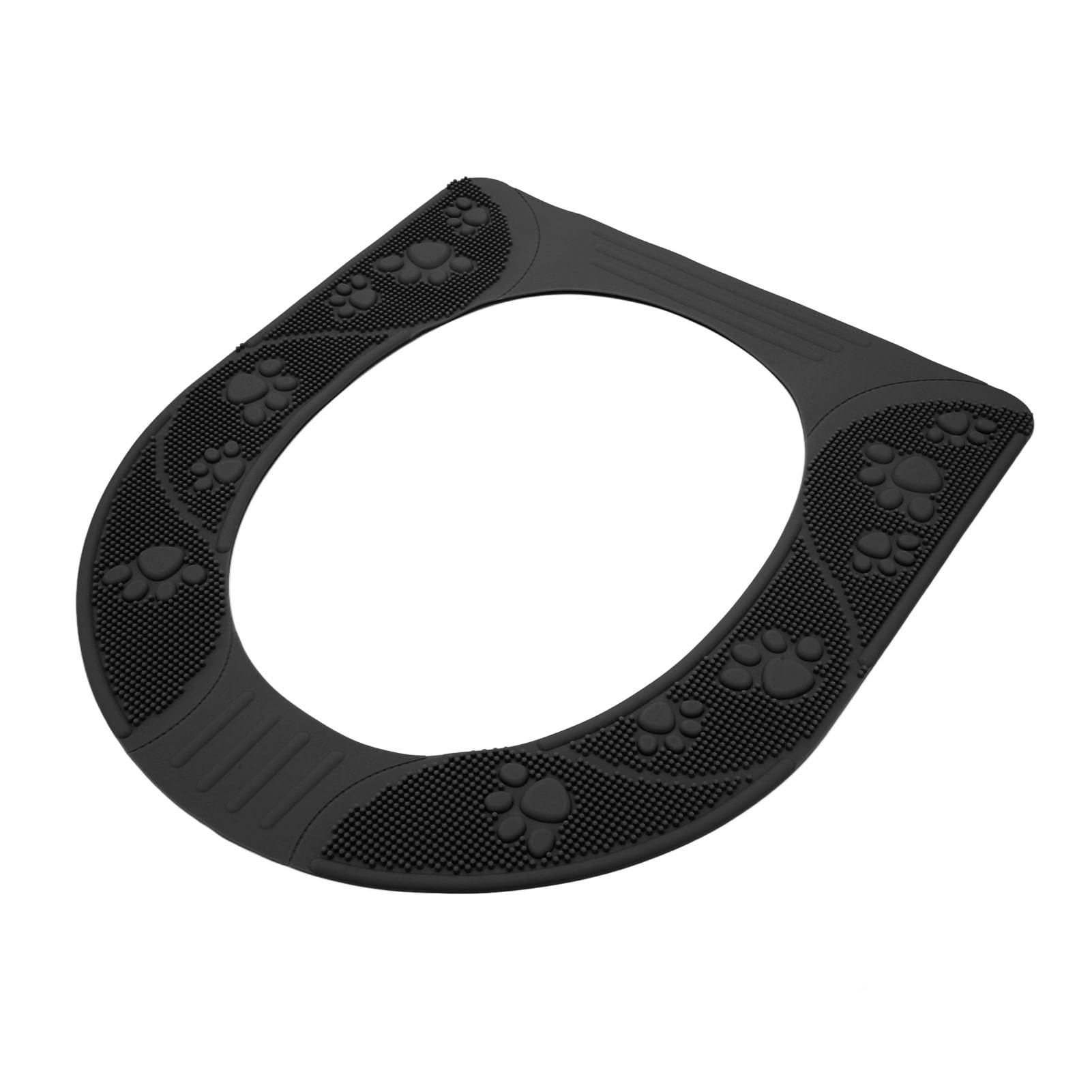 Zerodis Washable Toilet Seat Cover, Silicone Reusable Toilet Seat Cover Easy to Use for Bathroom (Grey)