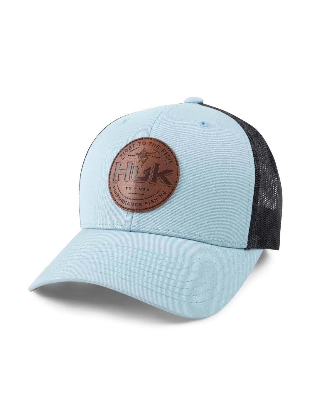 HUK Men's Mesh Trucker Snapback Hat | Anti-Glare Fishing Hat