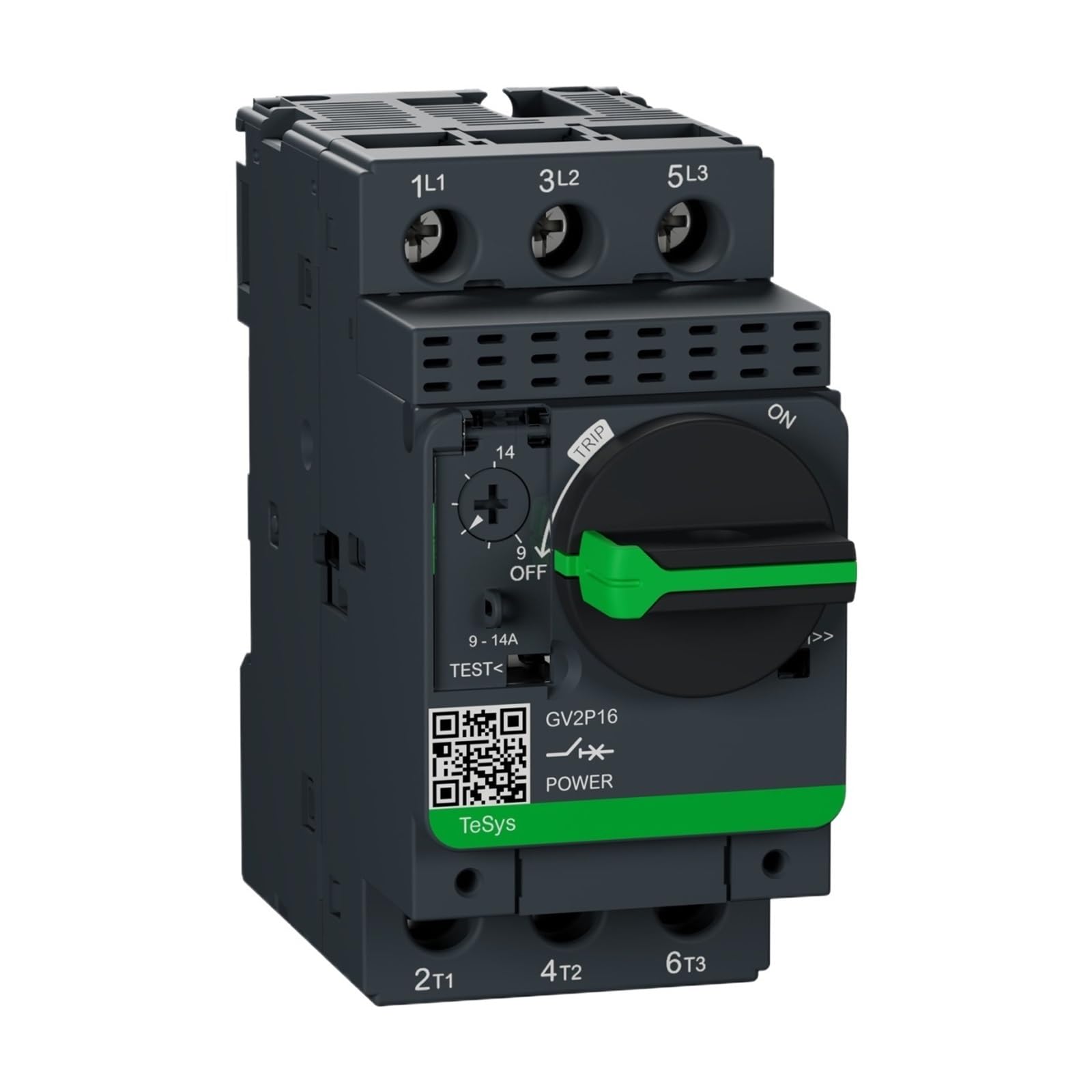TYEXCZARF GV2-P16 GV2P16 Motor circuit breaker, GV2, 3P, 9-14 A, screw clamp terminals