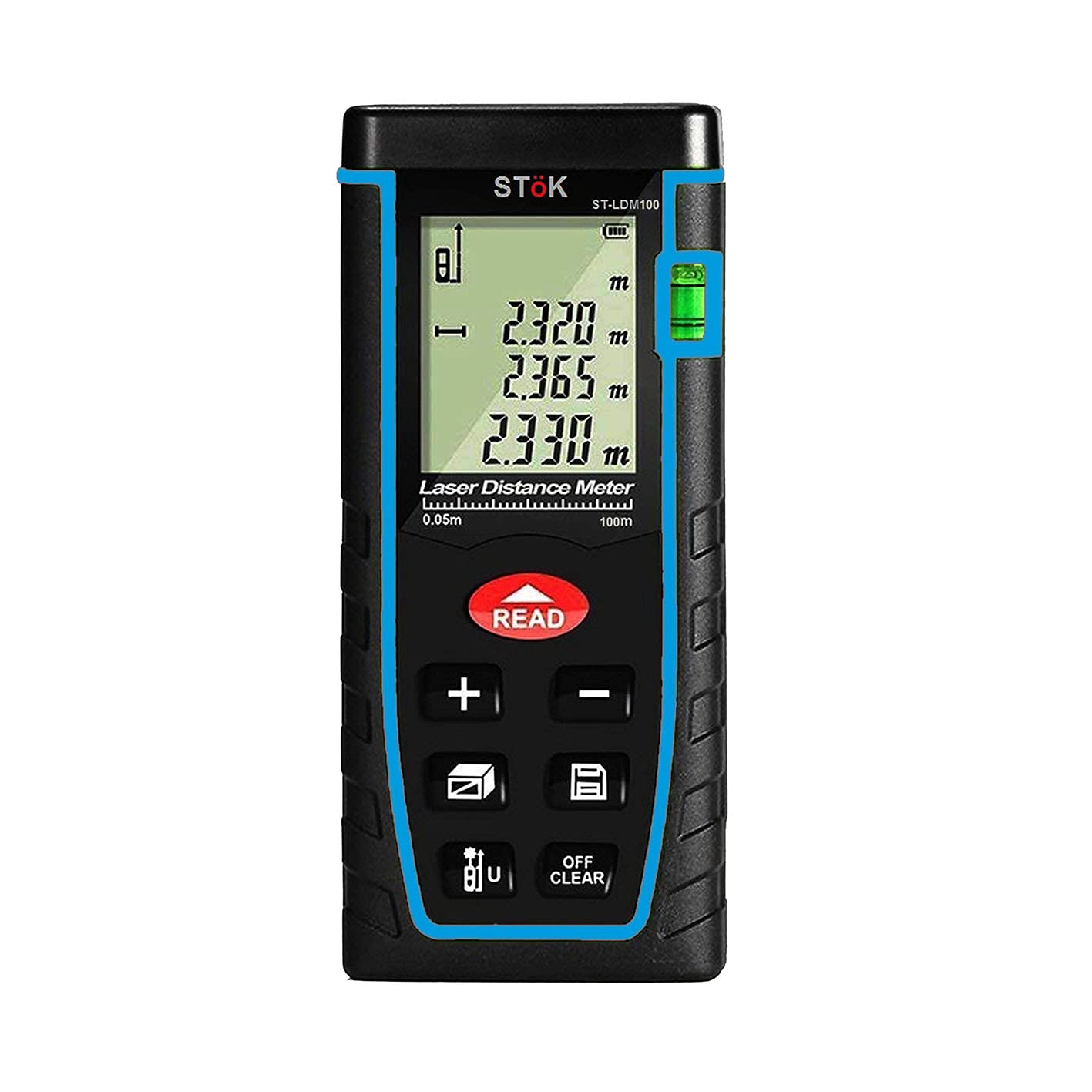 SToK (ST-LDM100) Laser Range Finder/Distance Measuring Meter Tape with in-Built Level for More Accurate Measurements up to 328 Feet/100 Meters! (1 Year Offsite Warranty) (B09DJYFXXY) Amazon Price History, Amazon Price Tracker