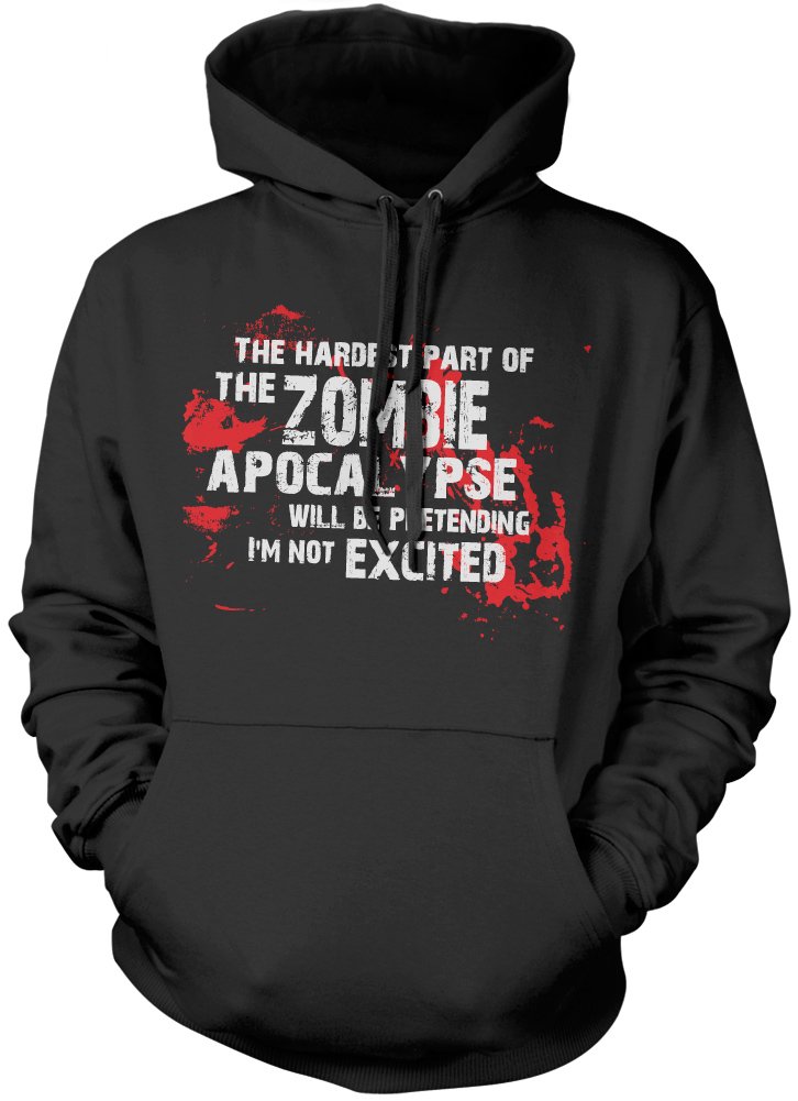 Hotscamp Boys Black Zombie Apocalypse Unisex Hoodie - Small