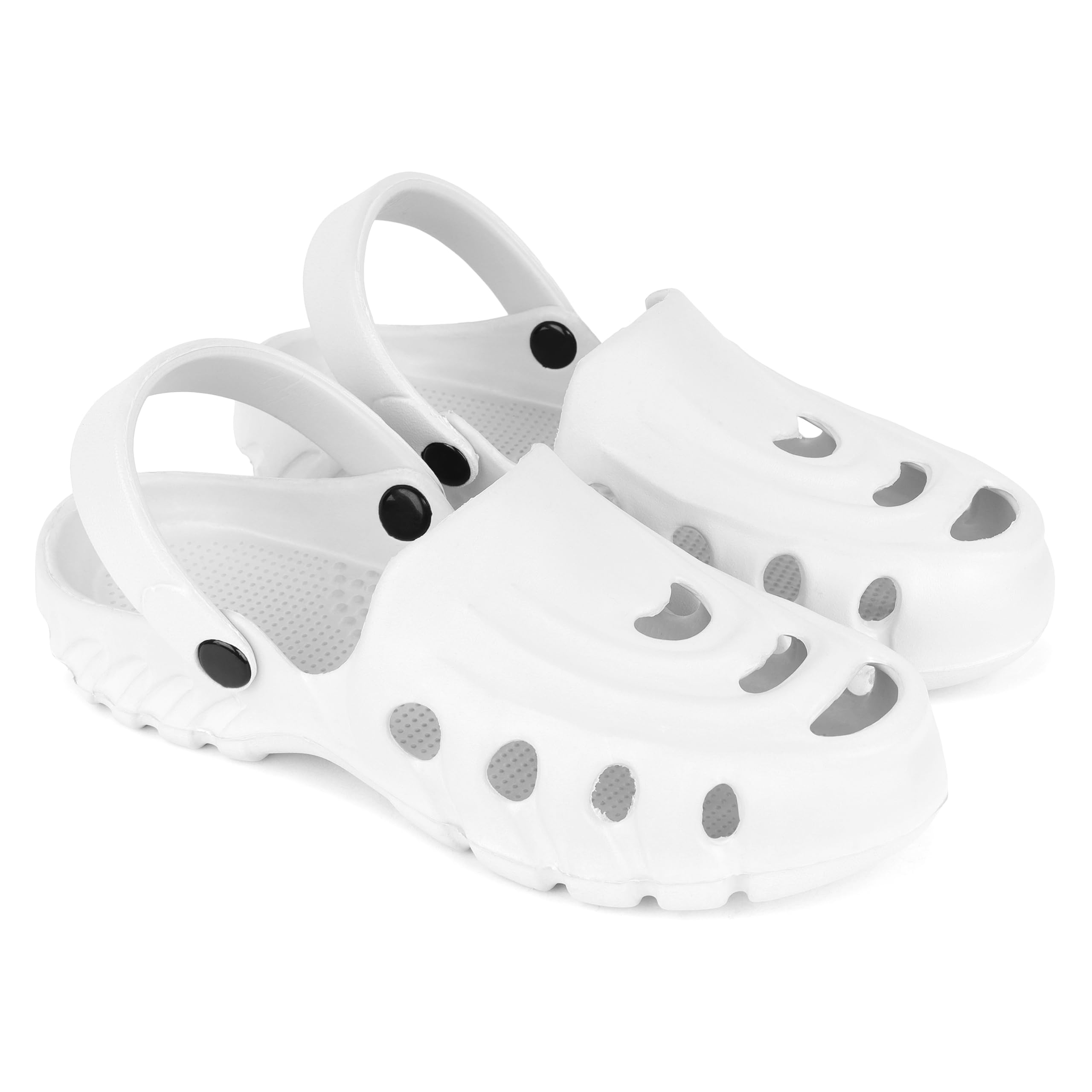Men's Classic Casual Clogs with Adjustable Back Strap | Comfortable & Light Weight | Stylish | Waterproof & Daily Use for Gents & Boys_White-picture-21