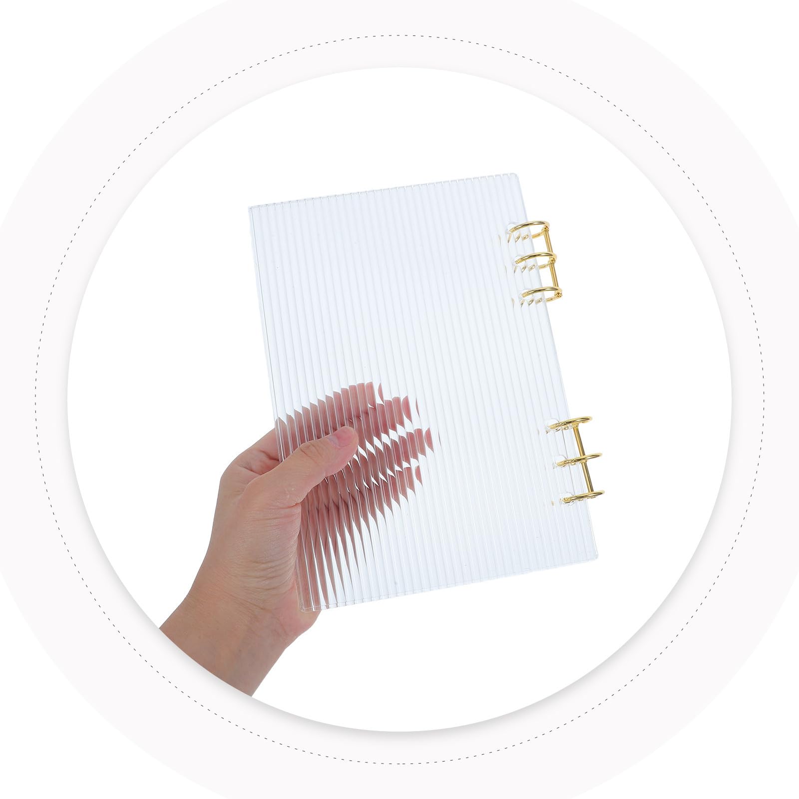A5 Acryl Ringbuch Umschlag mit Abnehmbarer 6 ring Struktur Nachfüllbar und Schützend Modernes Minimalistisches Design für Büro und Arbeit